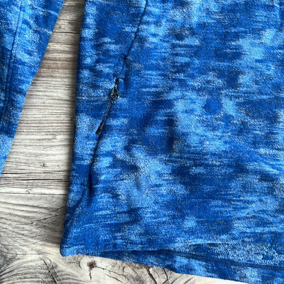 Lululemon Surge Warm 1/2 Zip Data Rush Mini Jacquard Chambray Mineral Blue Large - Picture 6 of 9